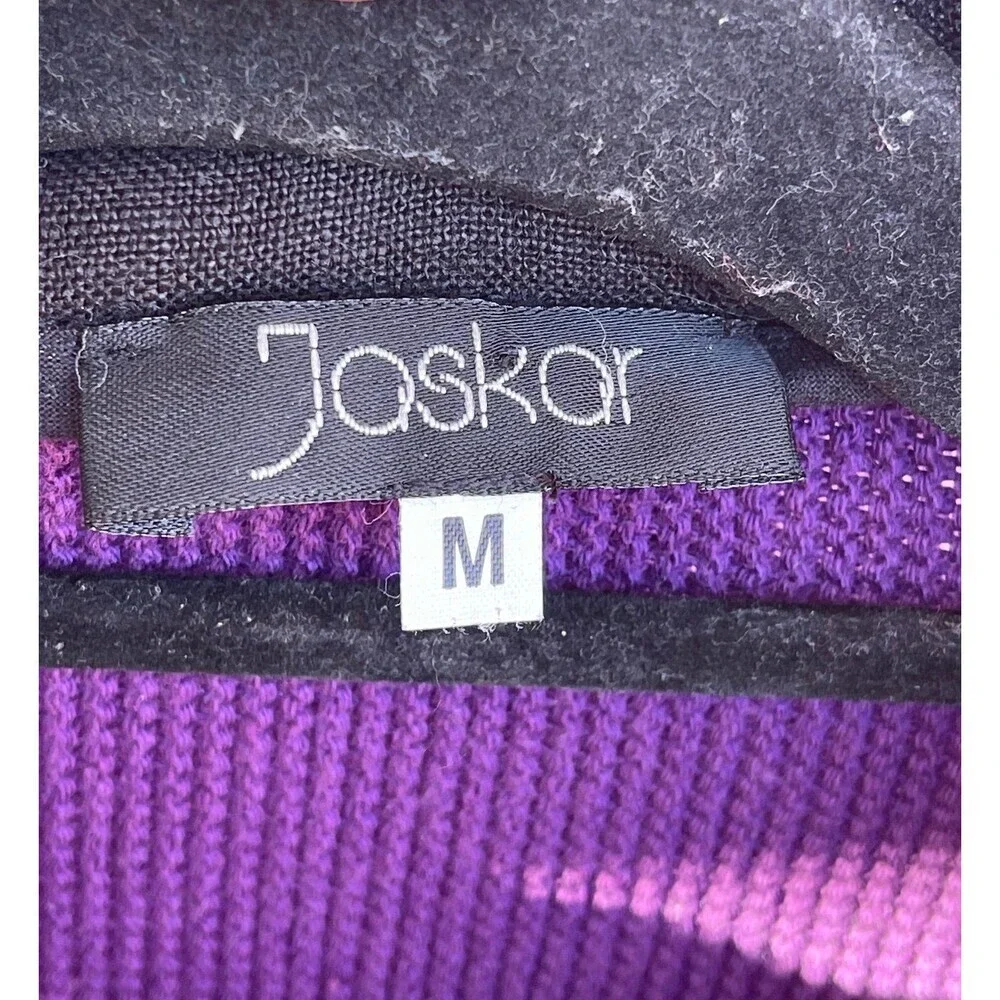 Vintage Jaskar Purple Knit Sweater | Hand Painted Whimsigothic Eclectic Core M